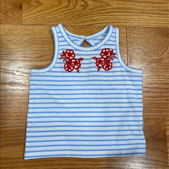 Janie and Jack Striped Flower Tank - Picture 1 of 2